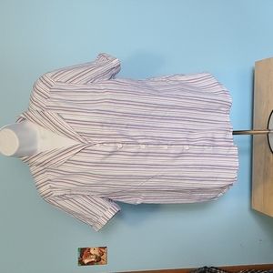 Short Sleeve Button Down Blouse.